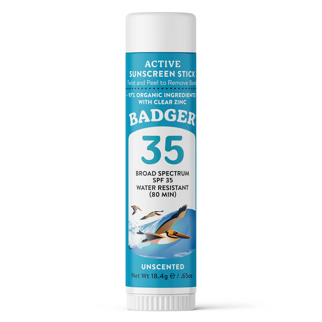 active mineral sunscreen stick SPF 35 unscented